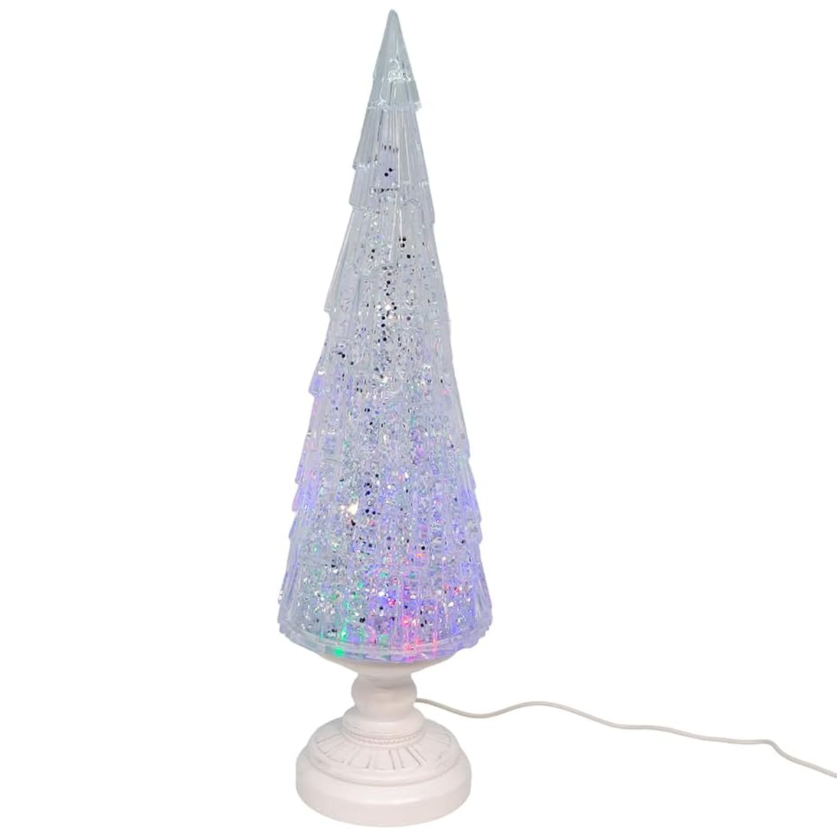 Kurt Adler Battery Operated USB LED Christmas Tree Water Lantern, 17.25in