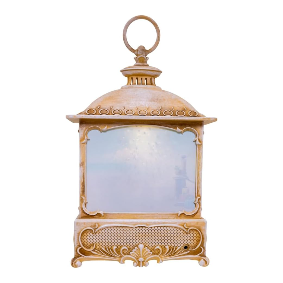 Kurt Adler LED Sailor & Boat Spinning Glitter Water Lantern, 10.5in