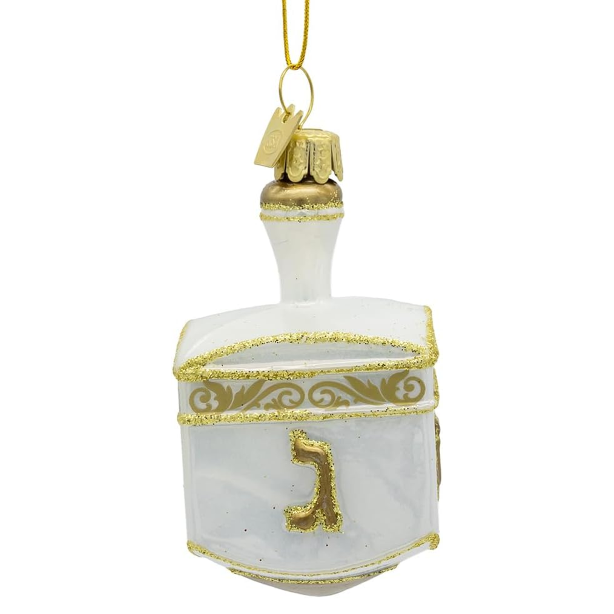 Kurt Adler Noble Gems Glass Dreidel Ornament, 3.5in