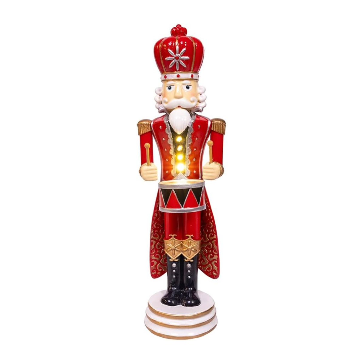 Kurt Adler Battery Operated Lighted King Nutcracker Table Piece, 12in