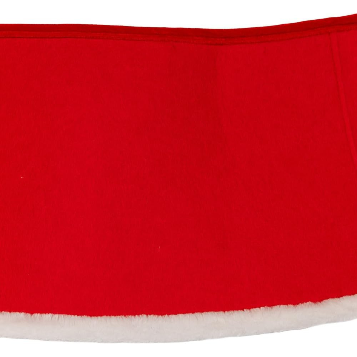 Kurt Adler Quilted Velvet Tree Collar, Red, 24in