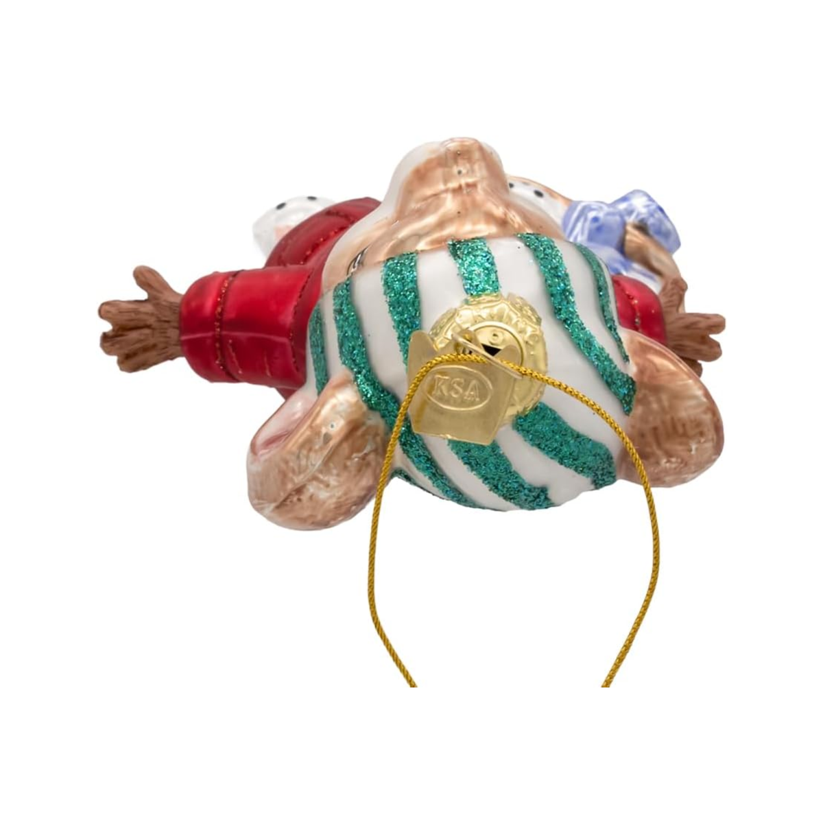 Kurt Adler Noble Gems Glass Ornament Collection, Sleepy Mouse, 3.1in
