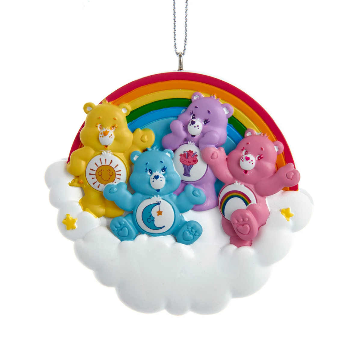 Kurt Adler Care Bears Rainbow Personalized Ornament for Christmas Tree, 3in
