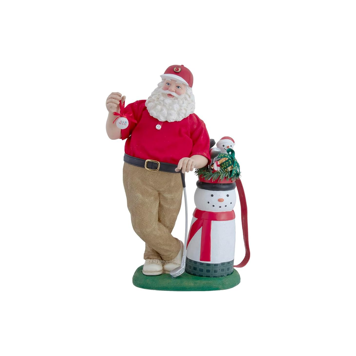 Kurt Adler Fabriche Figurine Collection, Santa Golfing, 11.5in
