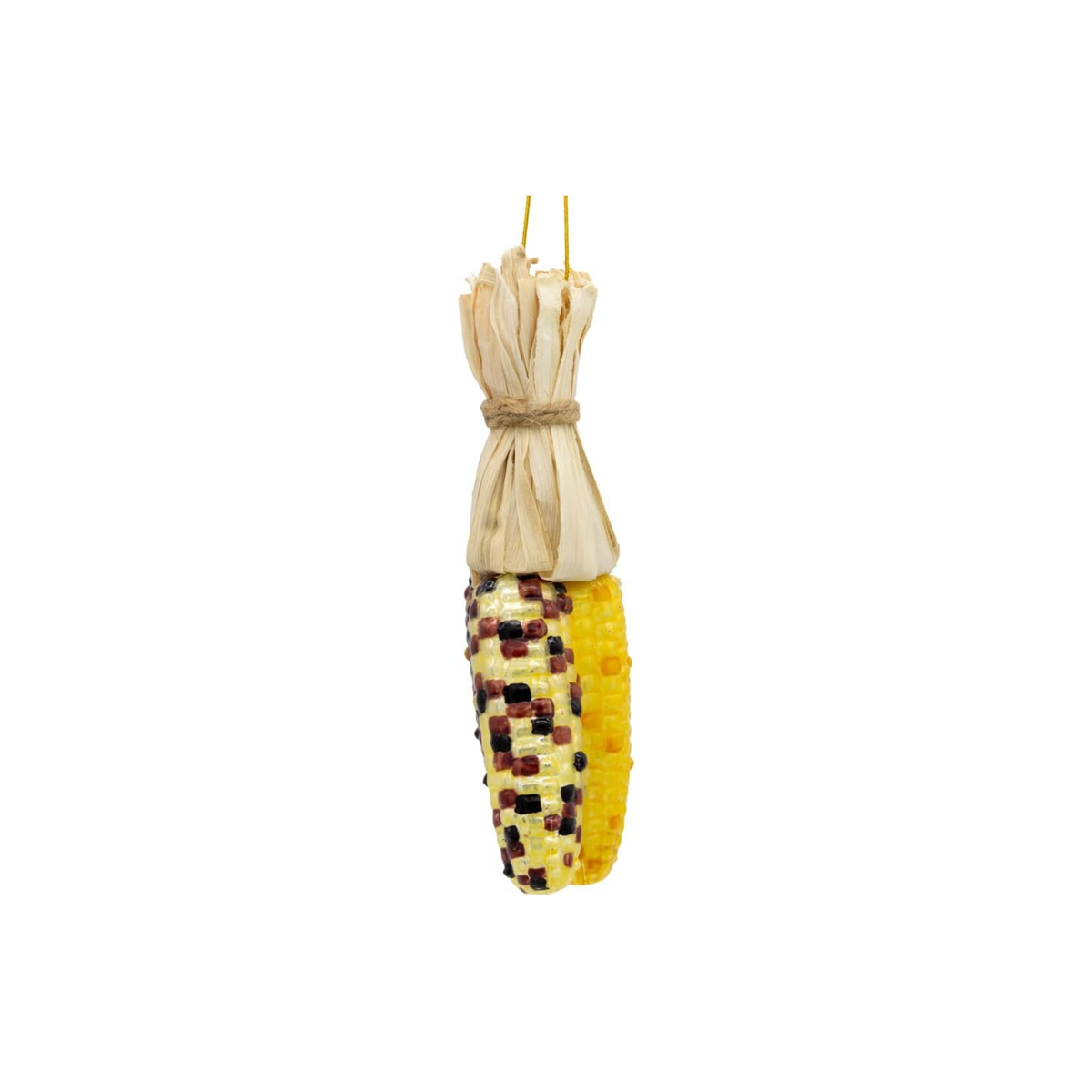 Kurt Adler Noble Gems Glass Ornament Collection, Harvest Corn, 6in