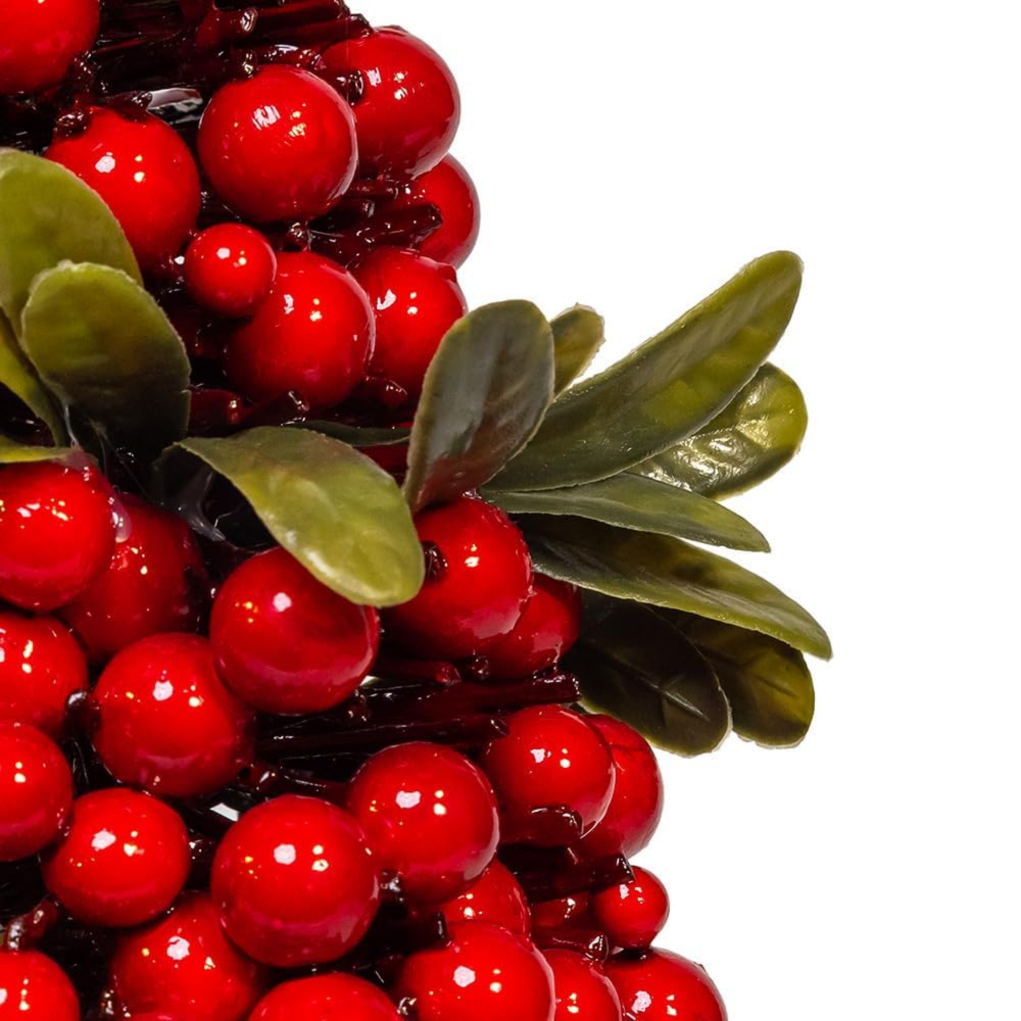 Kurt Adler Christmas Tabletop Figurine, Red Berry Tree, 11.8in