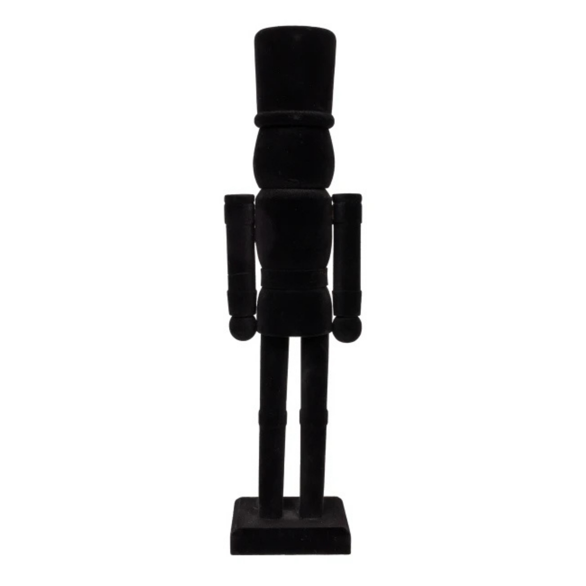 Kurt Adler Flocked Black Nutcracker, 15in