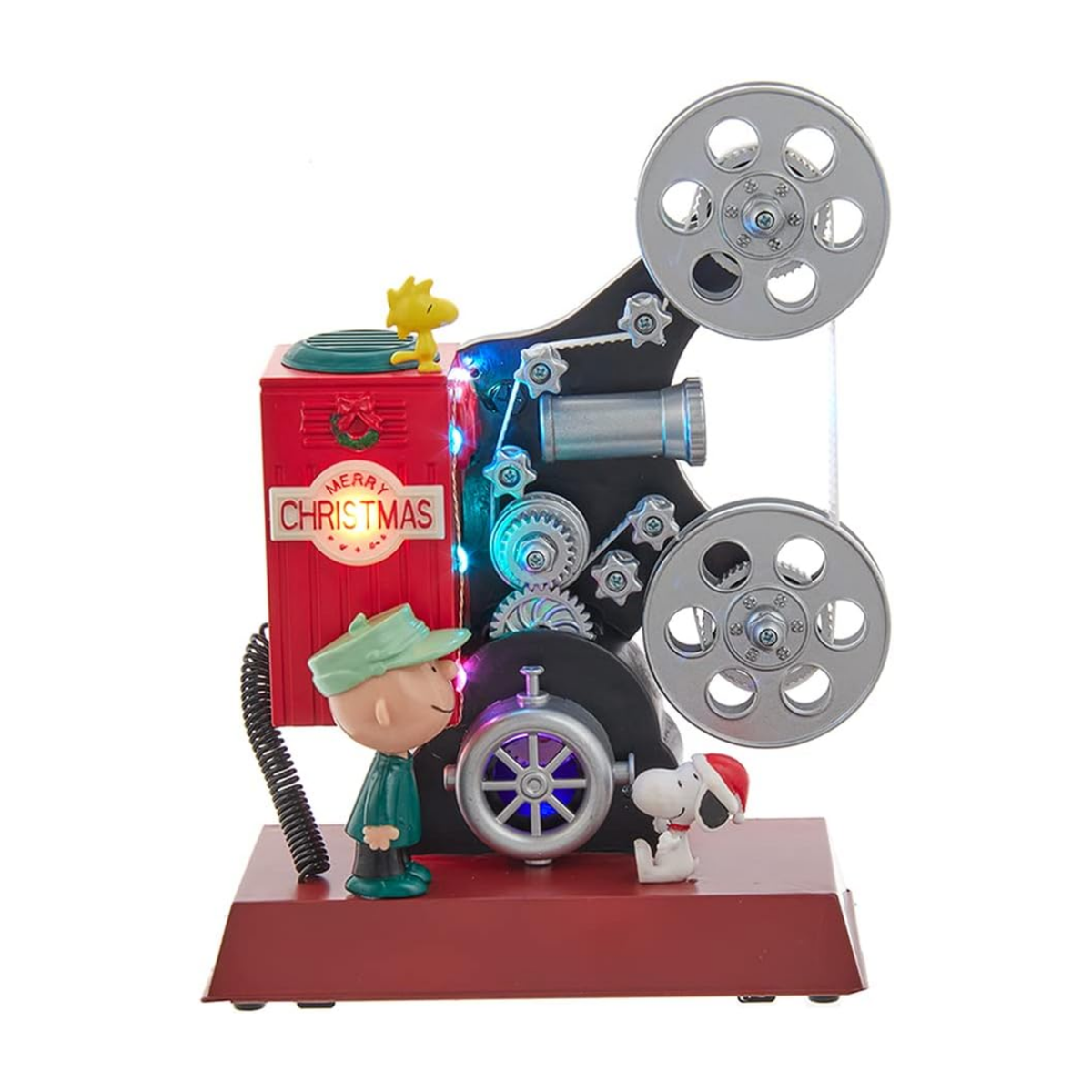Kurt Adler Animated Musical Projector Tabletop Figurine, Peanuts, 8.5in