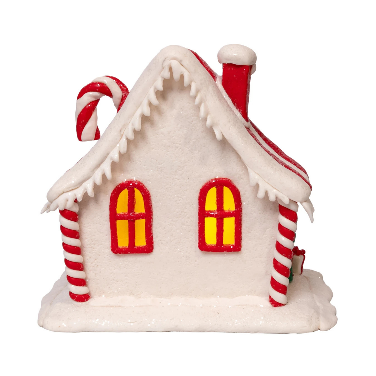 Kurt Adler LED Candy Cane Lane House, 7.5in