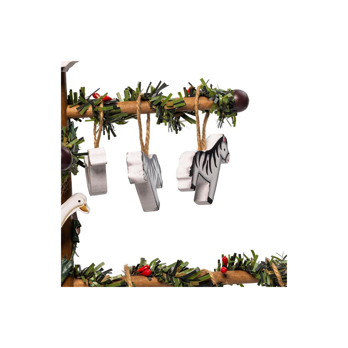 Kurt Adler Wooden Noaks Ark Christmas Tree Figurine, 21in