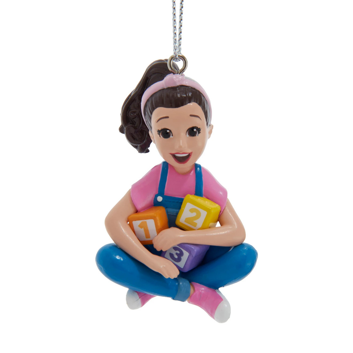 Kurt Adler Ms. Rachel Building Blocks Ornament for Christmas Tree, 2.5in