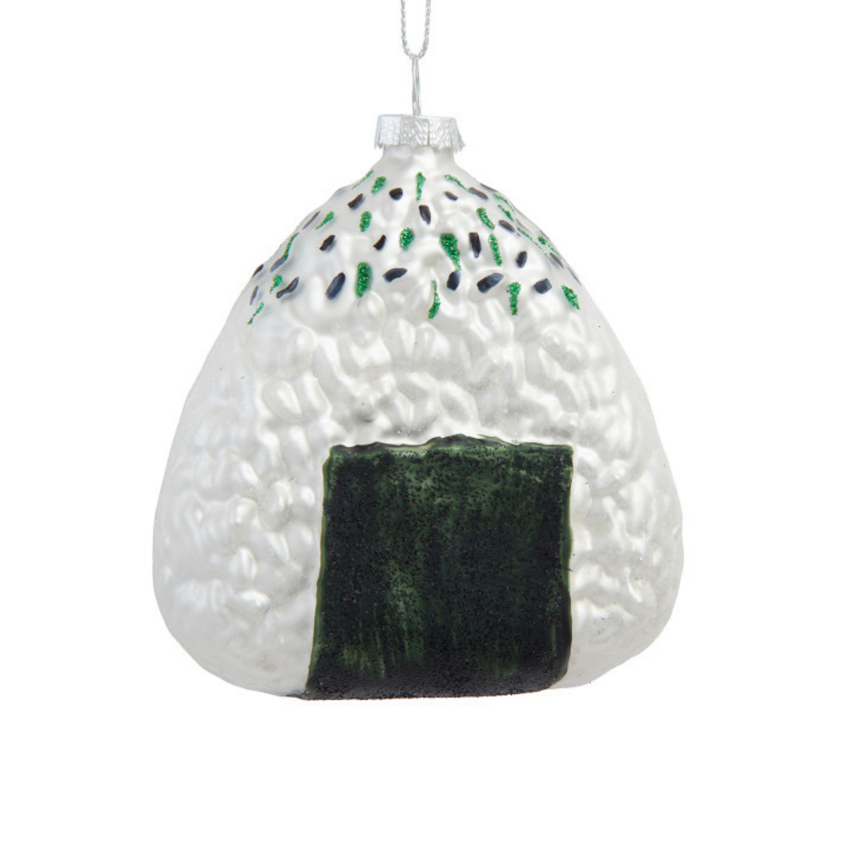 Kurt Adler Glass Onigiri Rice Ball Ornament, Multicolor, 4in