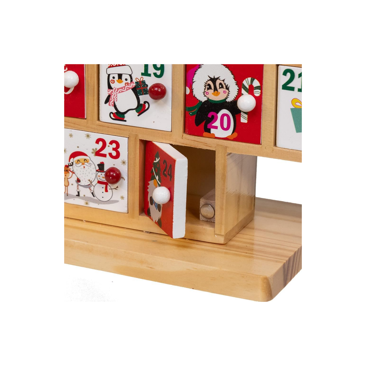 Kurt Adler Wooden Christmas Tree Advent Calendar, 15in