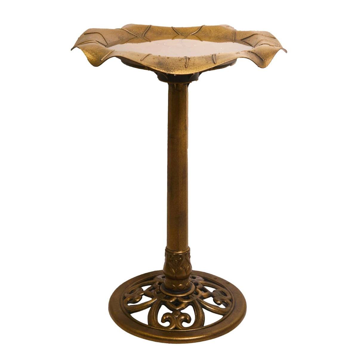 Armstrong Wild Bird Food Feather & Forge Elegant Polymer Bird Bath, Bronze, 27in