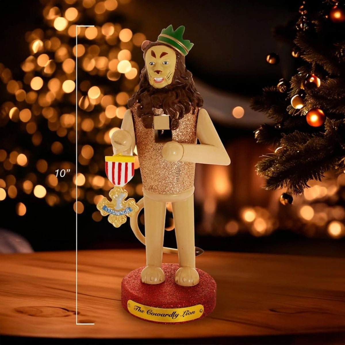 Kurt Adler Officially Licensed The Wizard of Oz Cowardly Lion Nutcracker, 10"