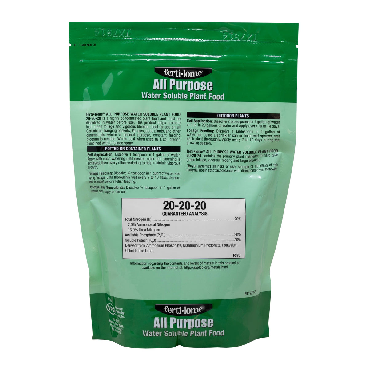 Fertilome 20-20-20 All Purpose Water-Soluble Plant Food