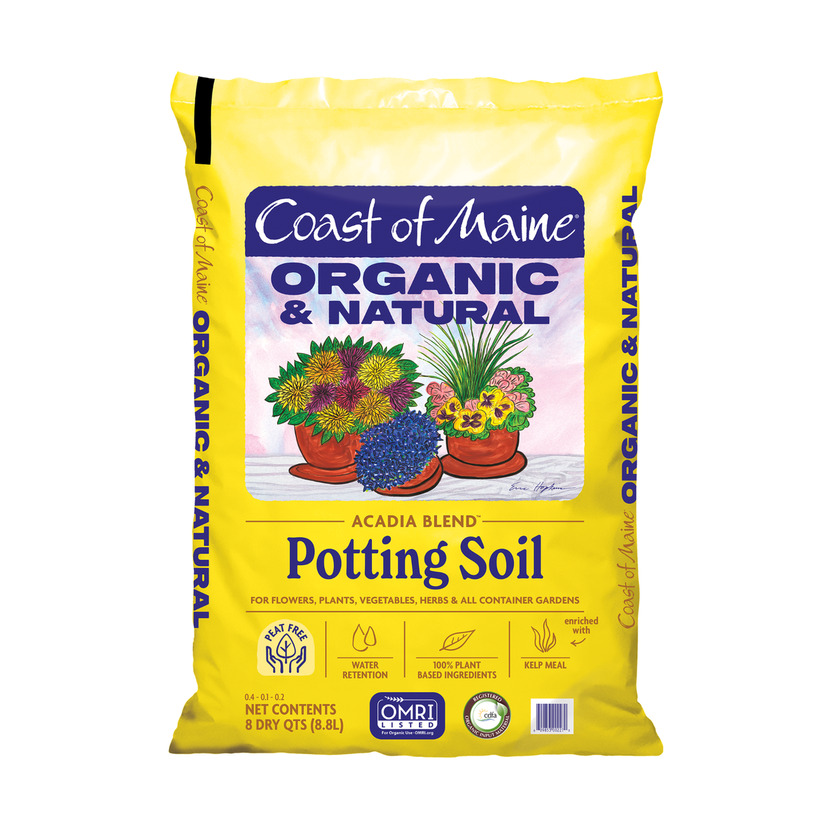 Coast of Maine Acadia Blend Organic & Natural Peat-Free Potting Soil, 8 qt