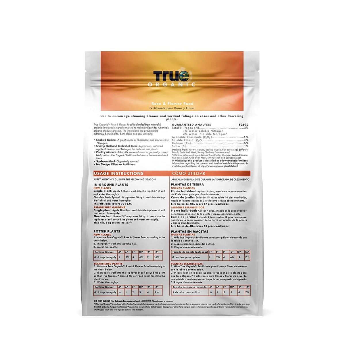 True Organic 4-5-3 Granular Rose & Flower Food