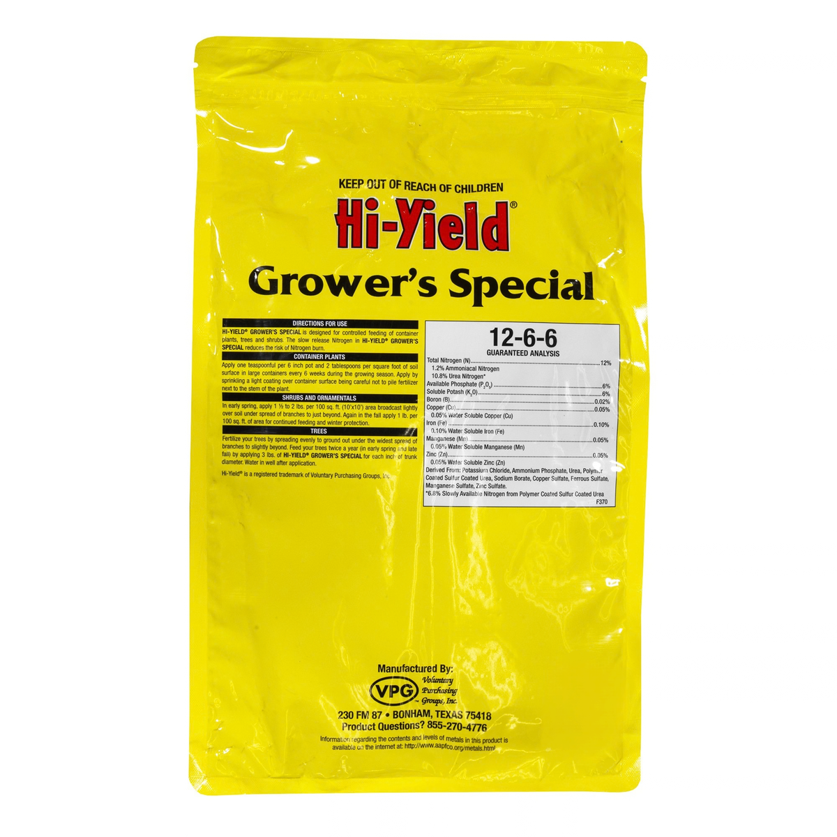 Hi-Yield Grower's Special 12-6-6 Controlled-Release Nitrogen Fertilizer