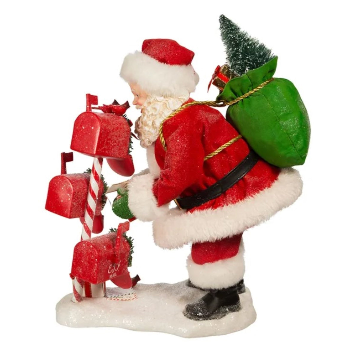 Kurt Adler Fabriche Santa with Mailbox Christmas Figurine, 12”