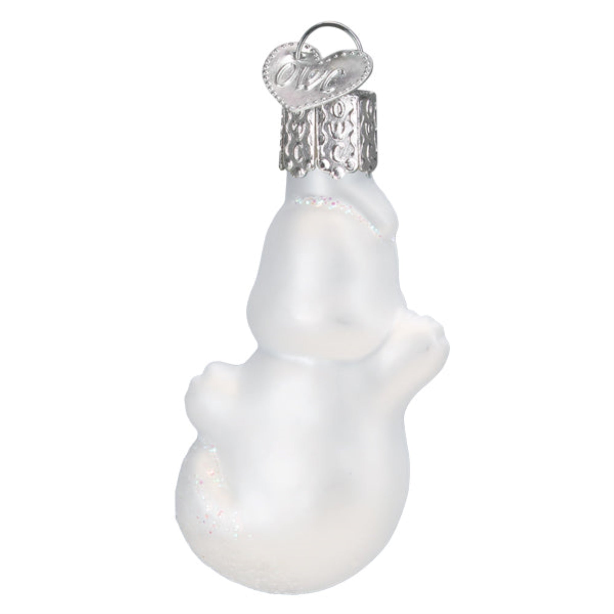 Old World Christmas Blown Glass Hanging Ornament for Halloween, Mini Ghost (with OWC Gift Box)