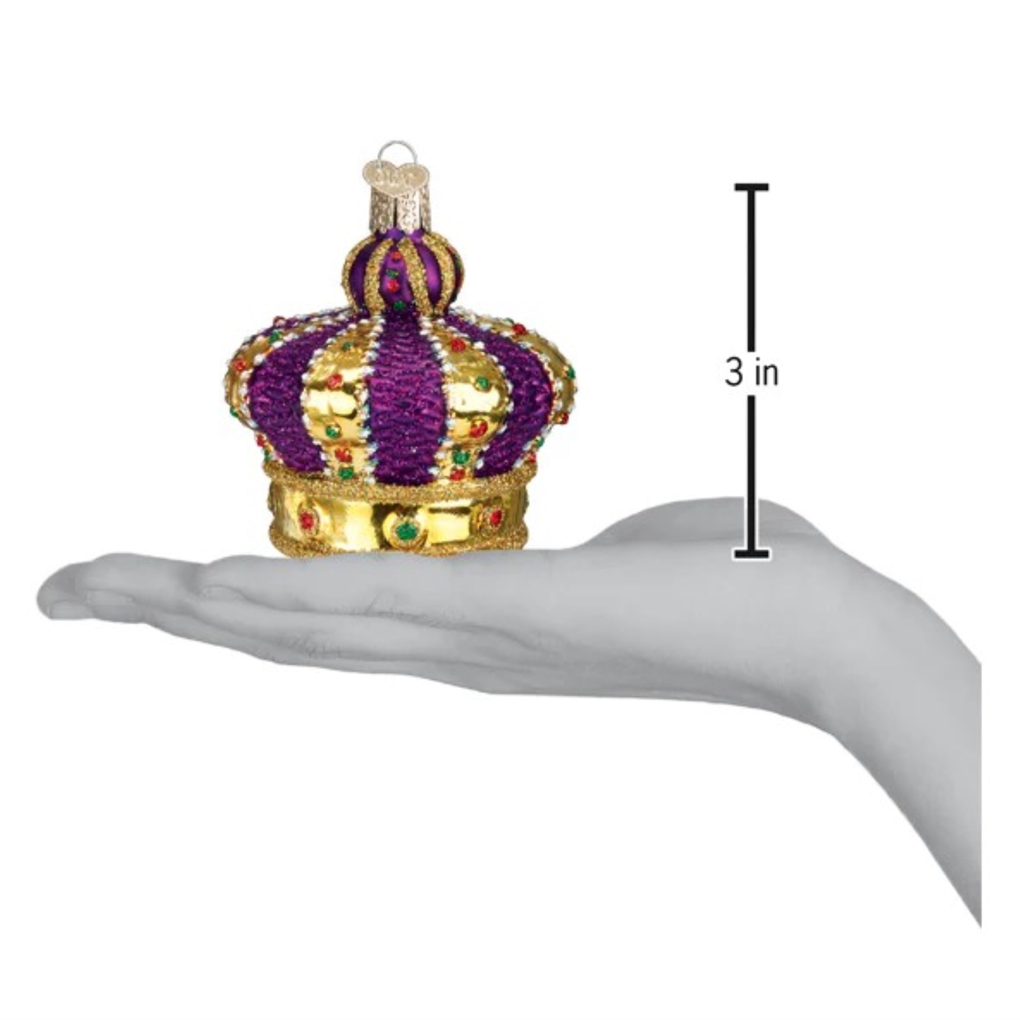 Old World Christmas Blown Glass Ornament for Christmas Tree, Crown Of Royalty (with OWC Gift Box)