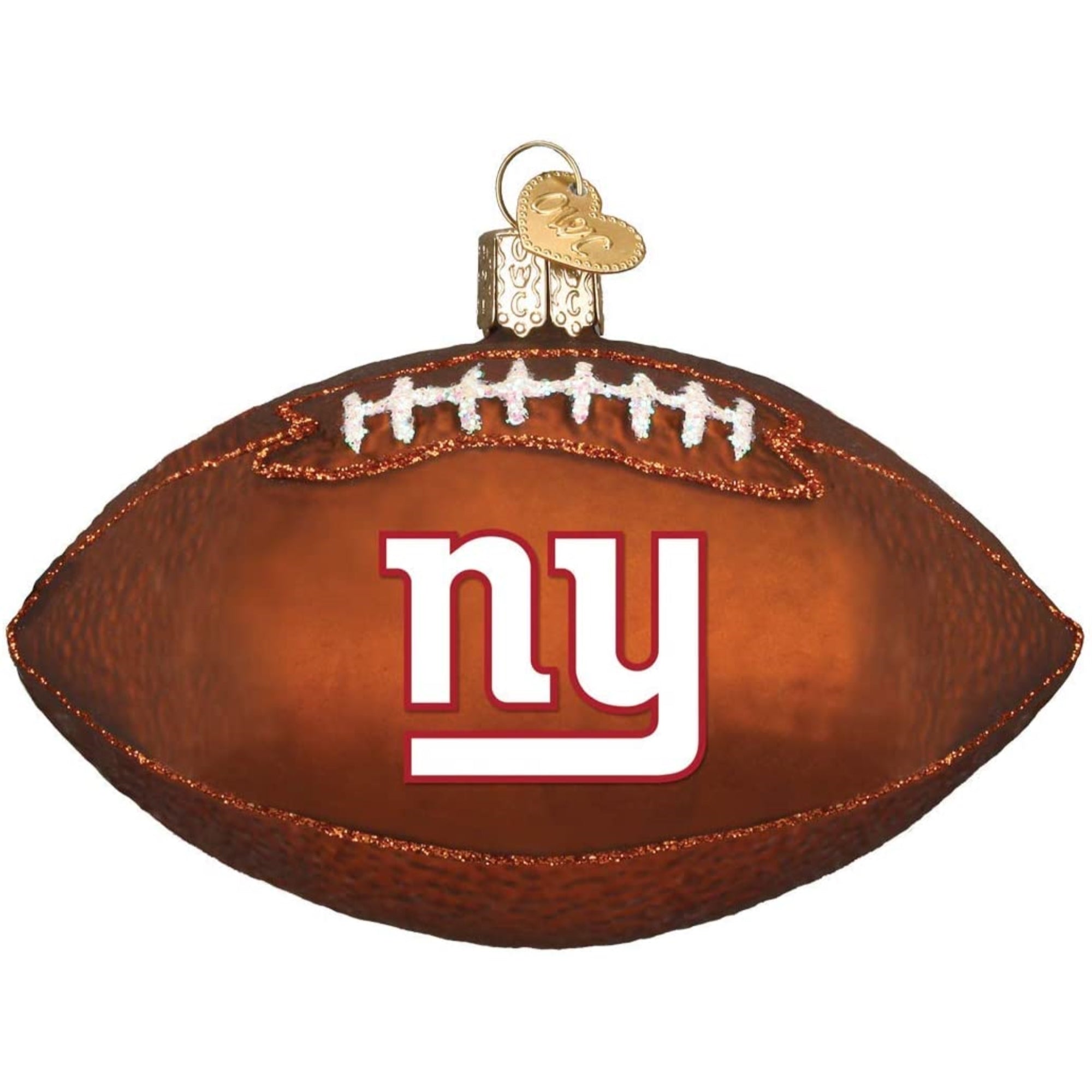 Old World Christmas Blown Glass Ornament for Christmas Tree, New York Giants Football