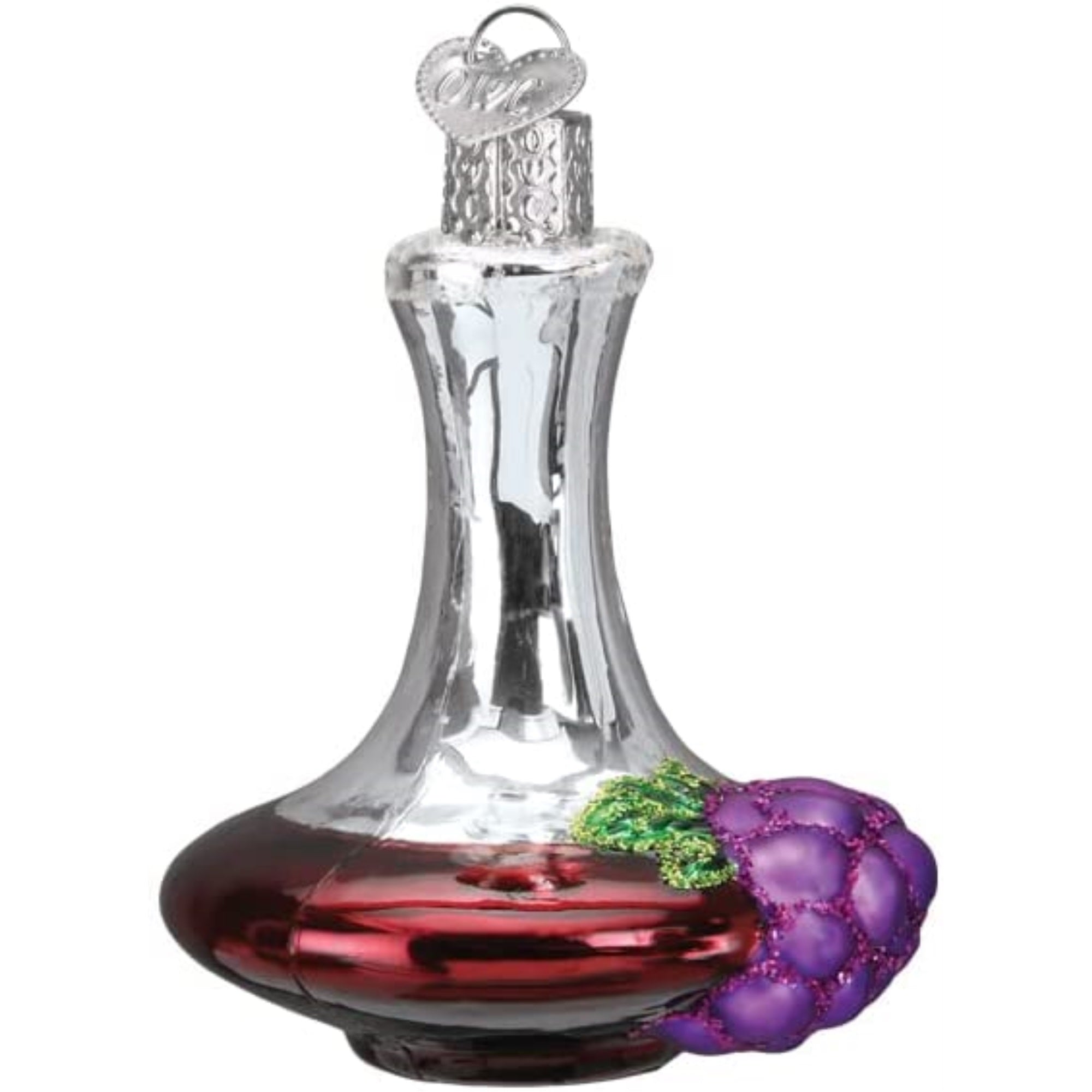 Old World Christmas Blown Glass Ornament for Christmas Tree, Wine Decanter