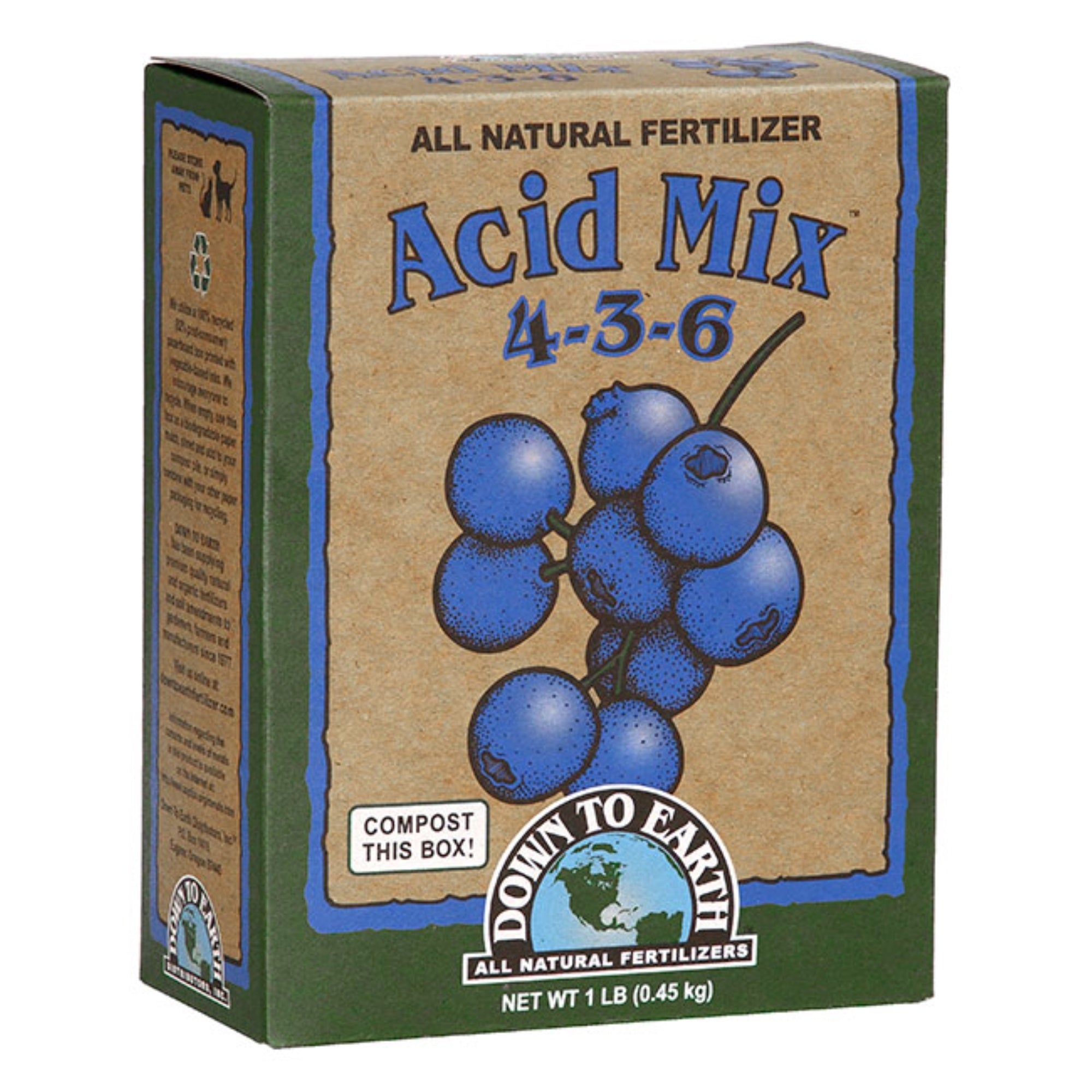 Down To Earth All Natural Acid Mix Blended Fertilizers 4-3-6