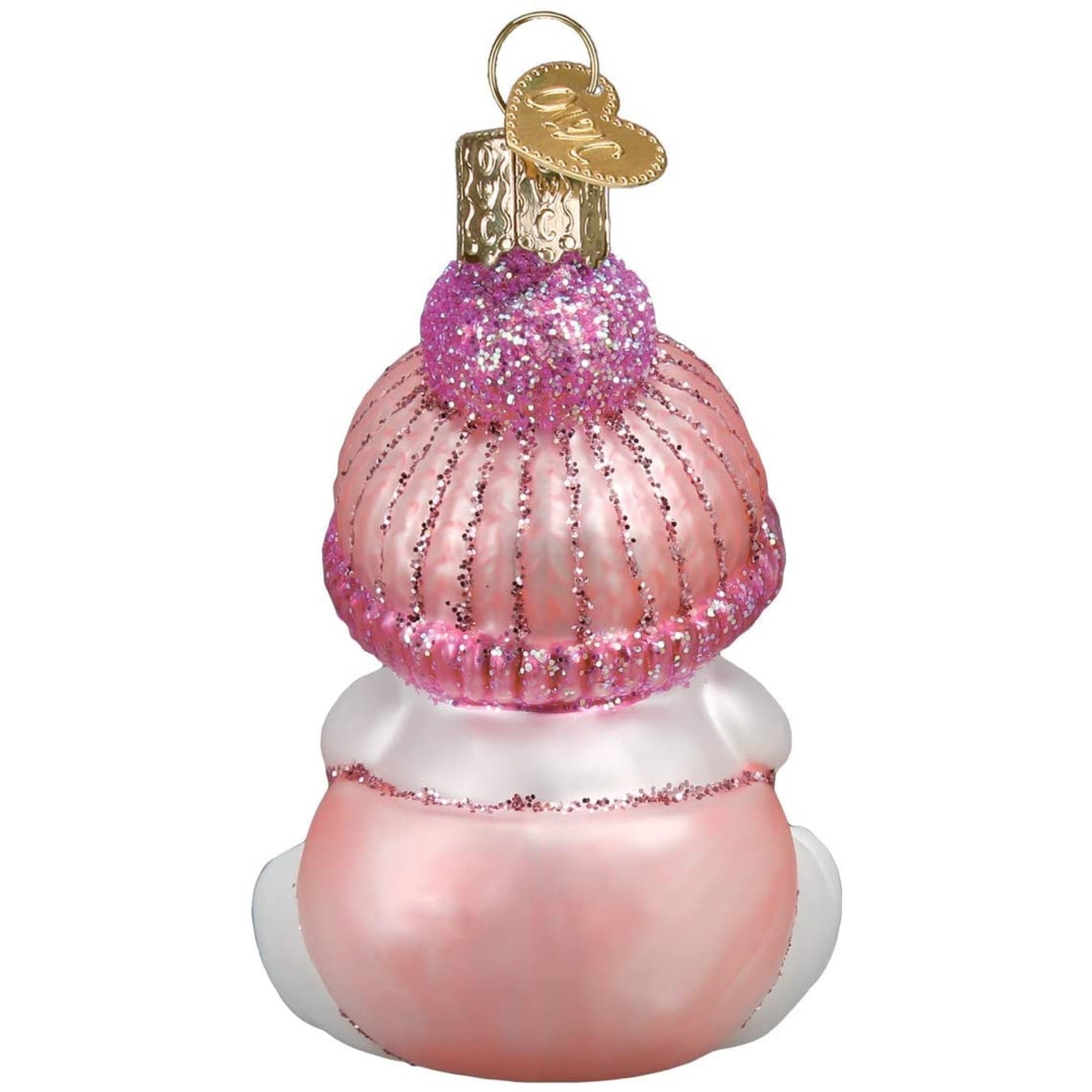 Old World Christmas Blown Glass Ornament for Christmas Tree, Snow Baby Girl