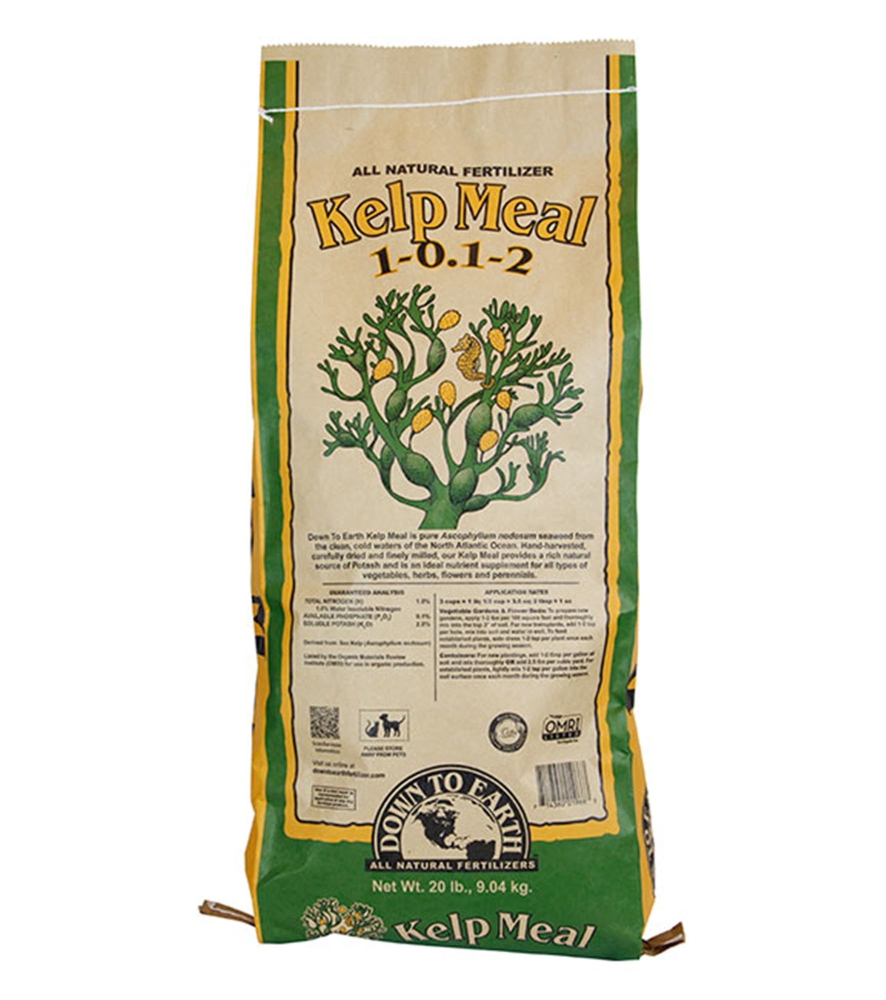 Down To Earth Organic Kelp Meal Fertilizer Mix 1-0.1-2