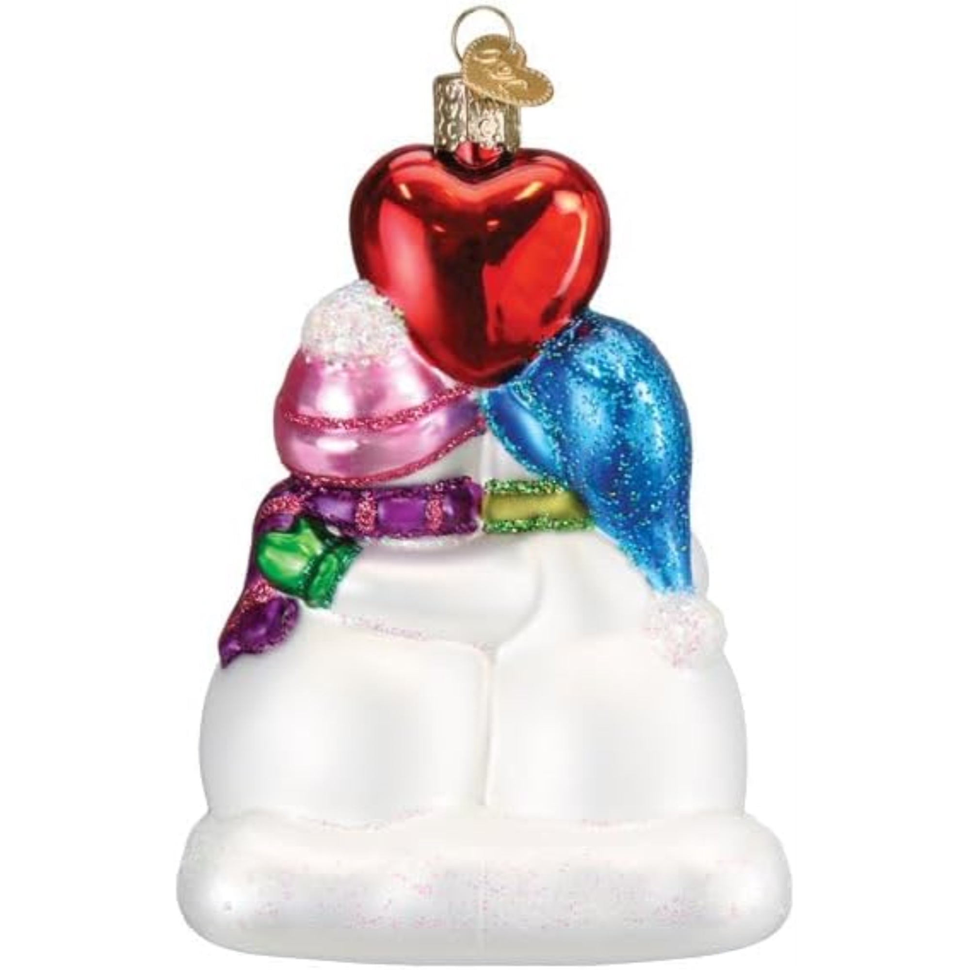 Old World Christmas Blown Glass Ornament for Christmas Tree, Snow Couple'S First Christmas (with OWC Gift Box)