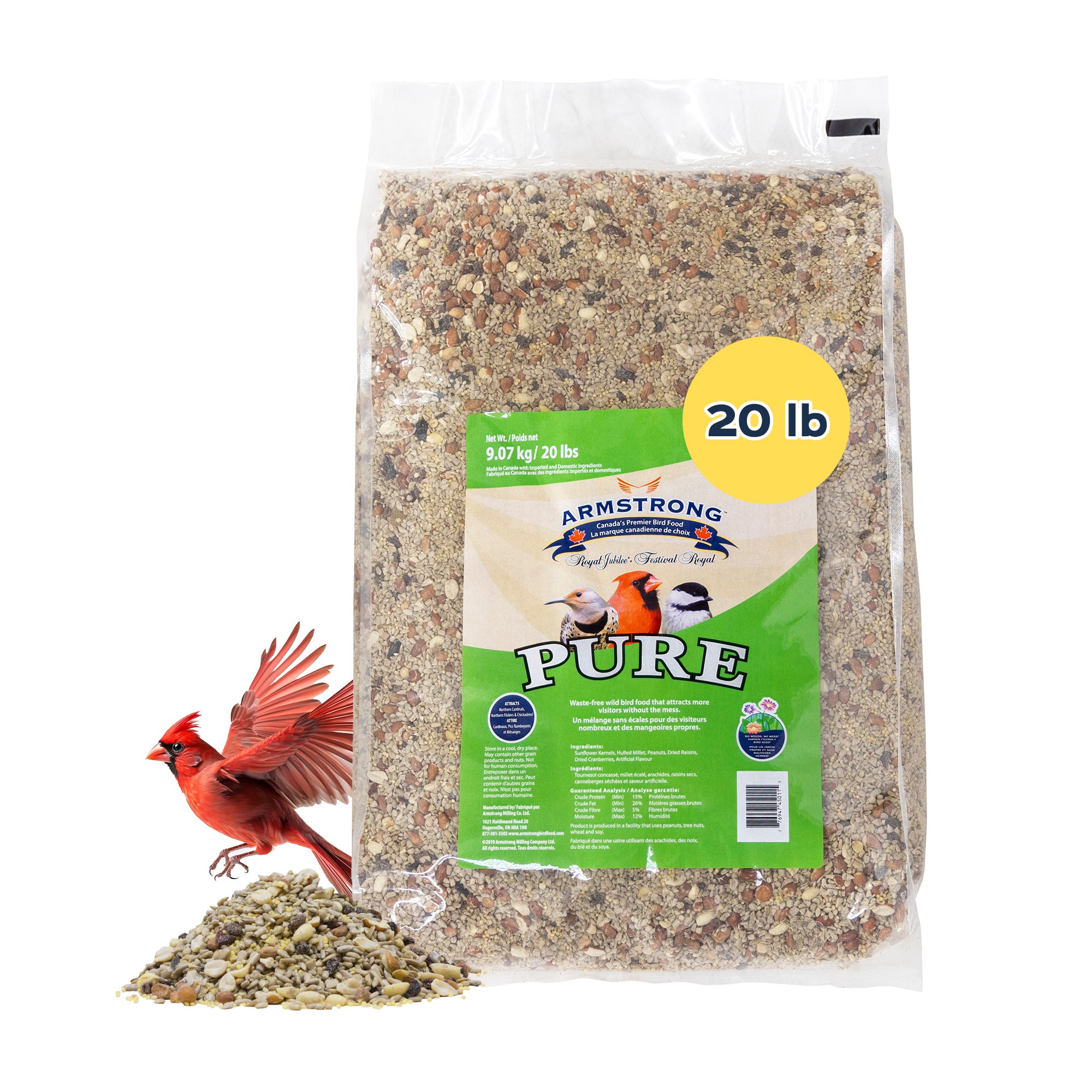 Armstrong Wild Bird Food Royal Jubilee Pure Bird Seed For No Mess or Sprouting