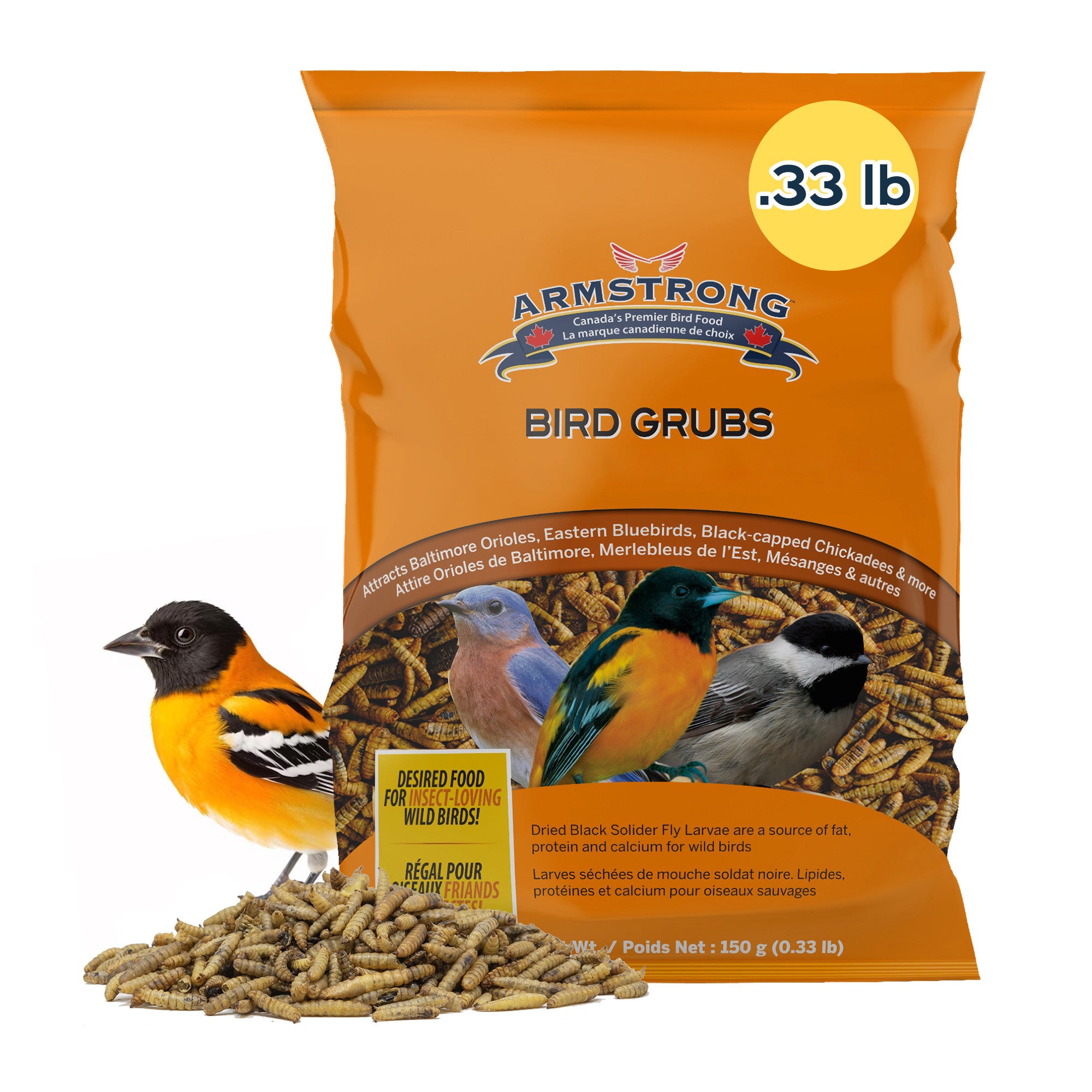 Armstrong Wild Bird Food Mealworm Alternative Bird Grubs Bird Seed Blend