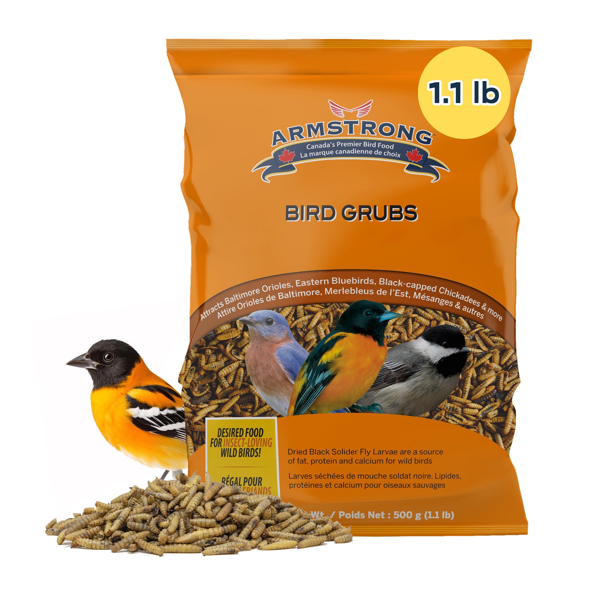 Armstrong Wild Bird Food Mealworm Alternative Bird Grubs Bird Seed Blend