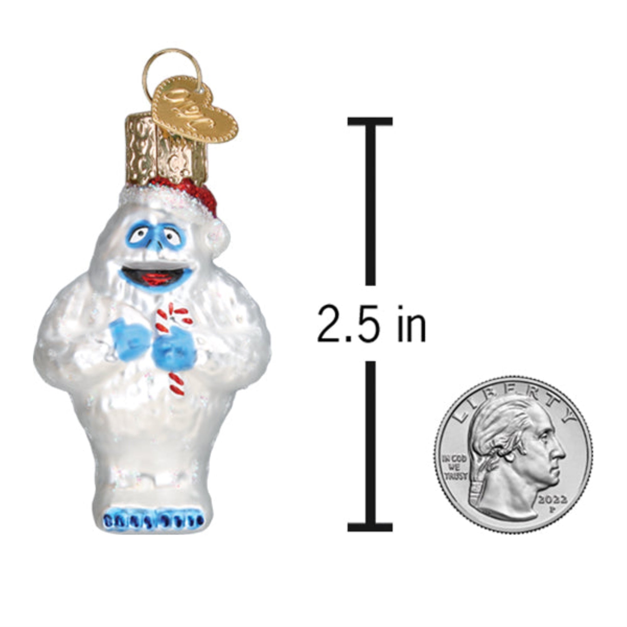 Old World Christmas Blown Glass Ornament for Christmas Tree, Mini Bumble (with OWC Gift Box)