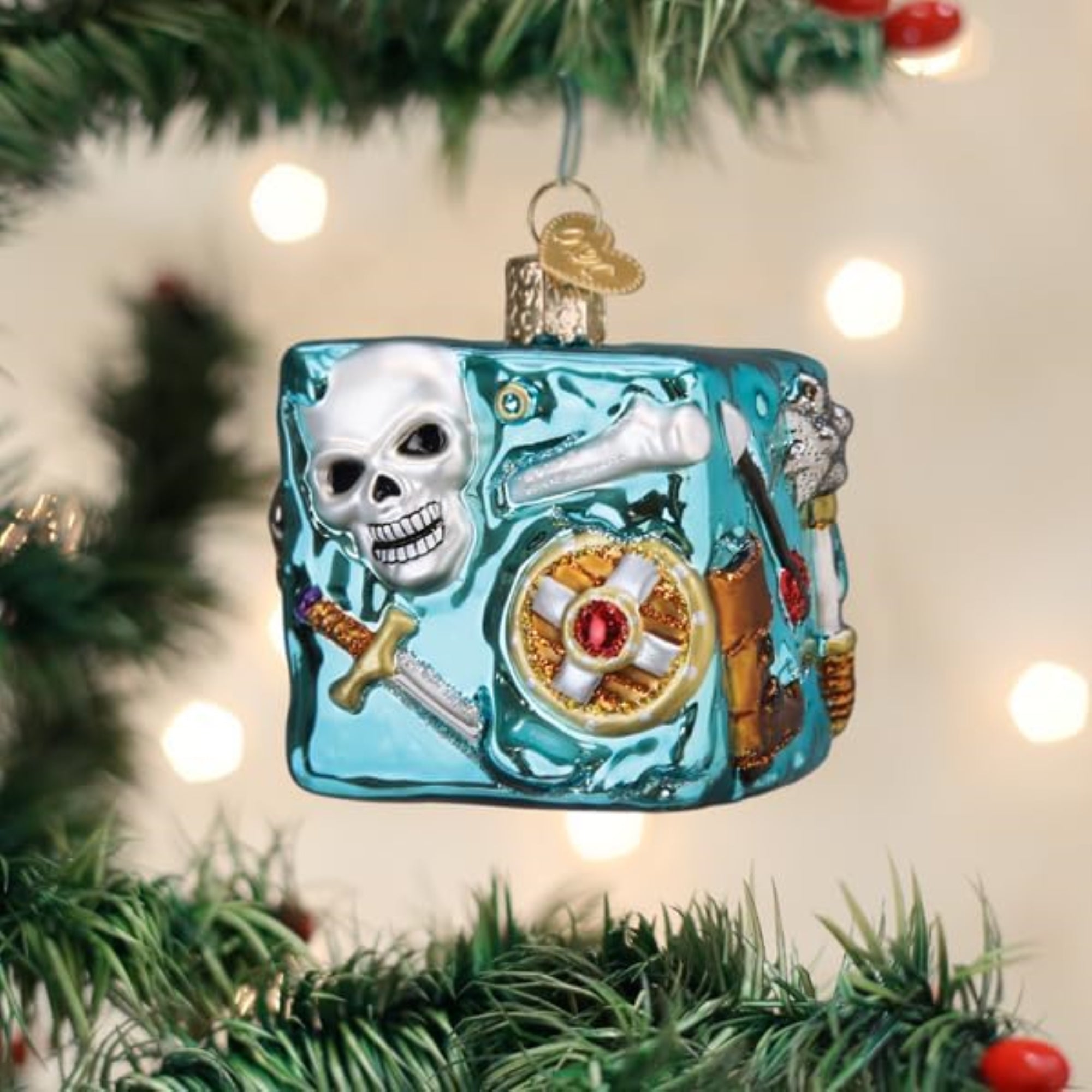 Old World Christmas Blown Glass Ornament for Christmas Tree, D & D Gelatinous Cube (with OWC Gift Box)