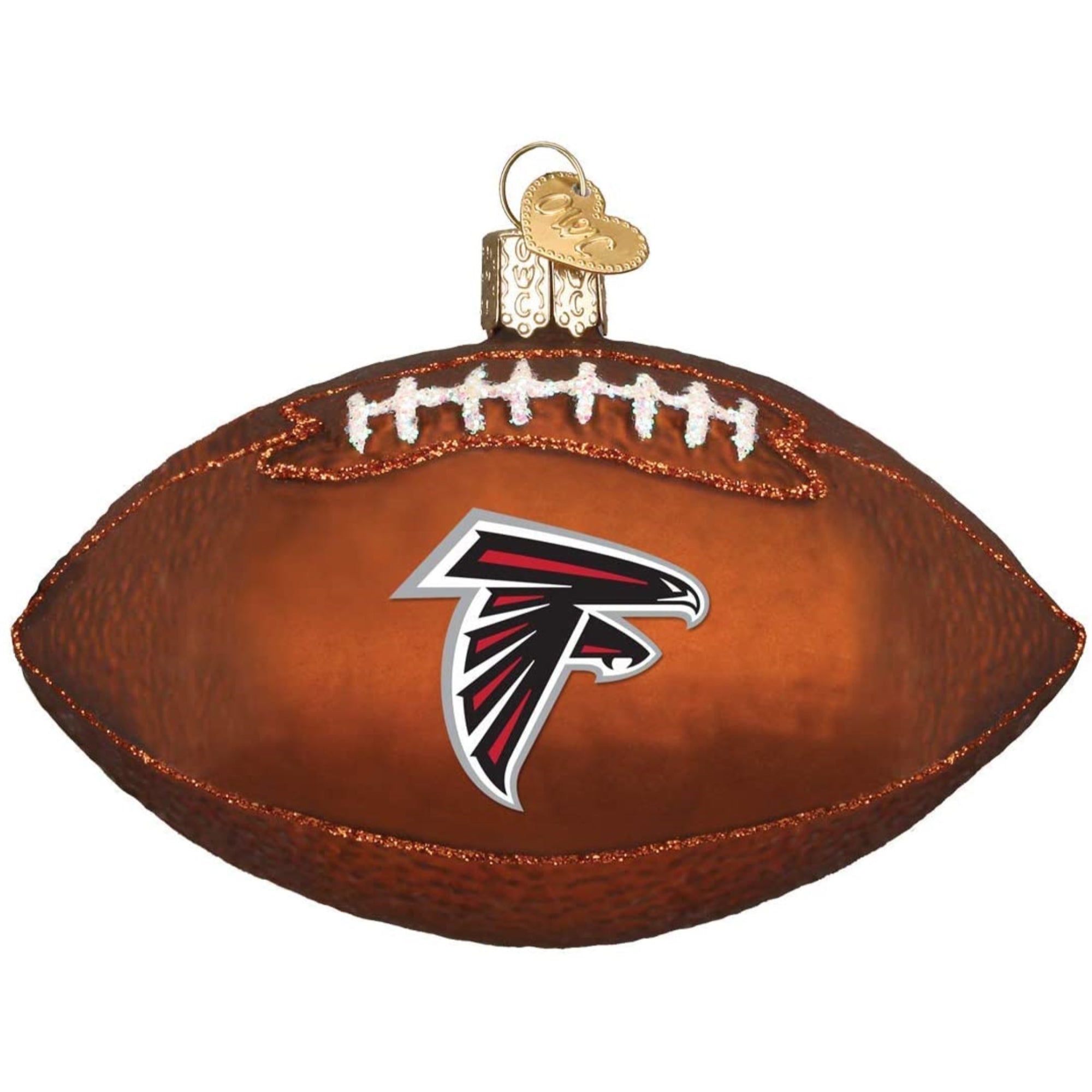 Old World Christmas Blown Glass Ornament for Christmas Tree, Atlanta Falcons Football