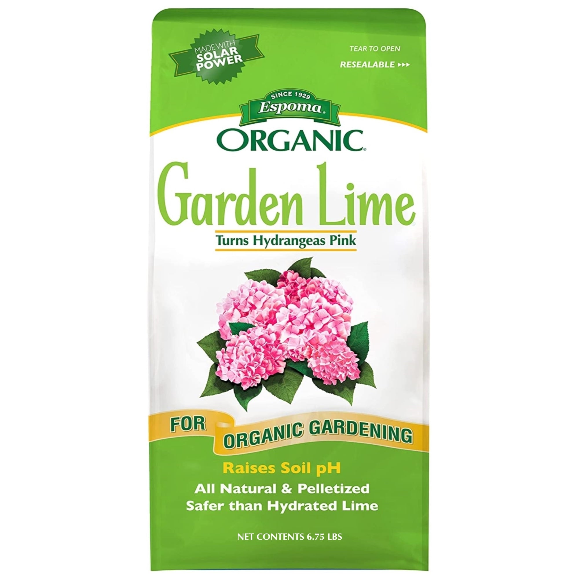Espoma Organic Garden Lime Soil Enhancer for Organic Gardening, Raises Soil pH and Turns Hydrangeas Pink, All Natural & Pelletized