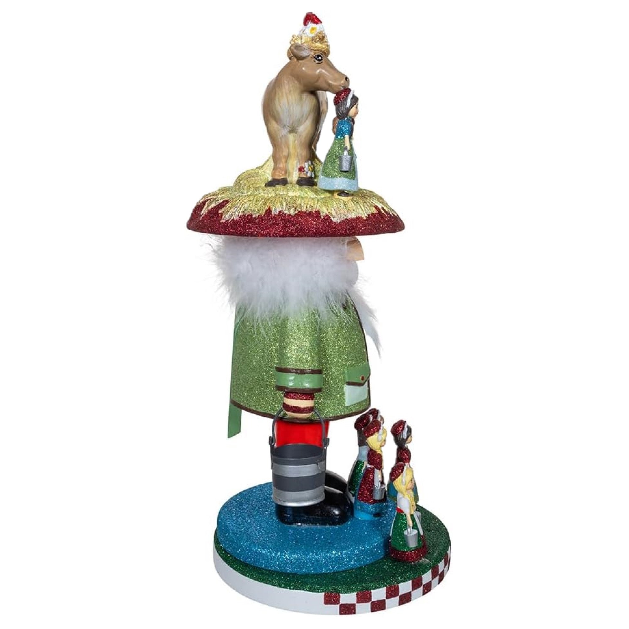 Kurt Adler Wooden Hollywood Nutcracker Collection, 8 Maids A Milking, 16.5in