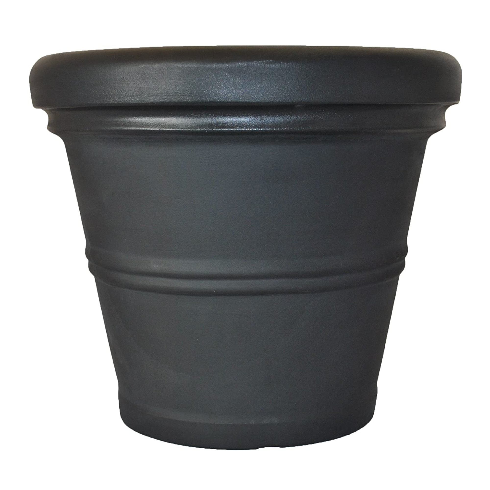 Tusco Products Rolled Rim Round Plastic Planter