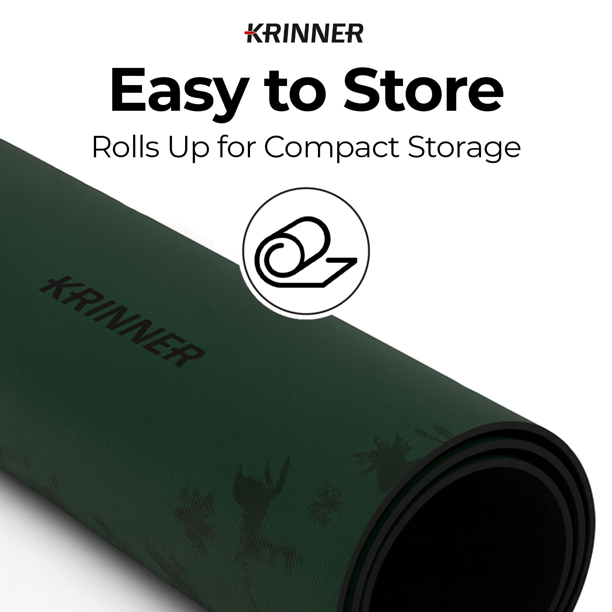 KRINNER 24" Christmas Tree Mat - Waterproof, Absorbent Floor Protection Pad for Tree Stands