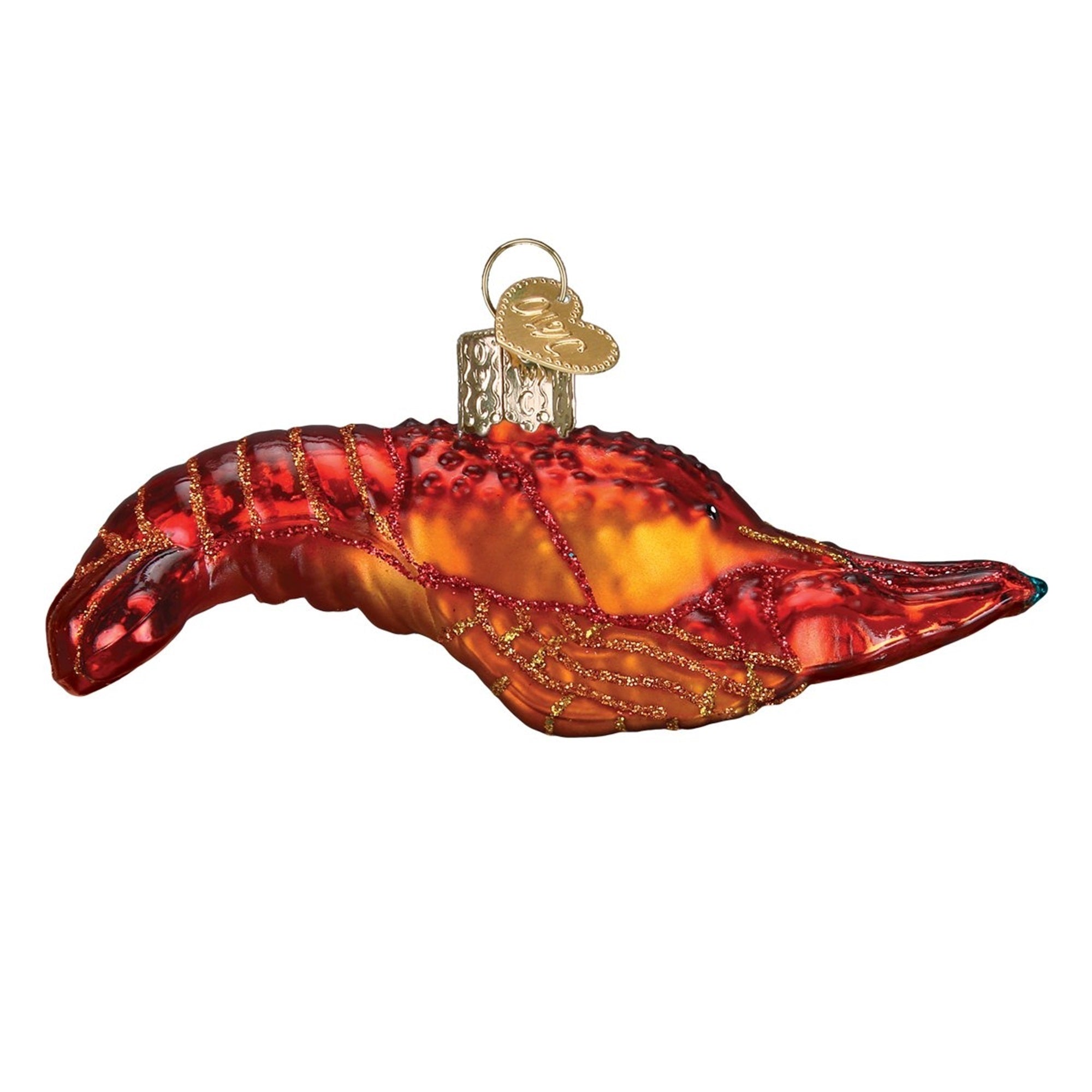 Old World Christmas Blown Glass Ornament for Christmas Tree, Crawfish