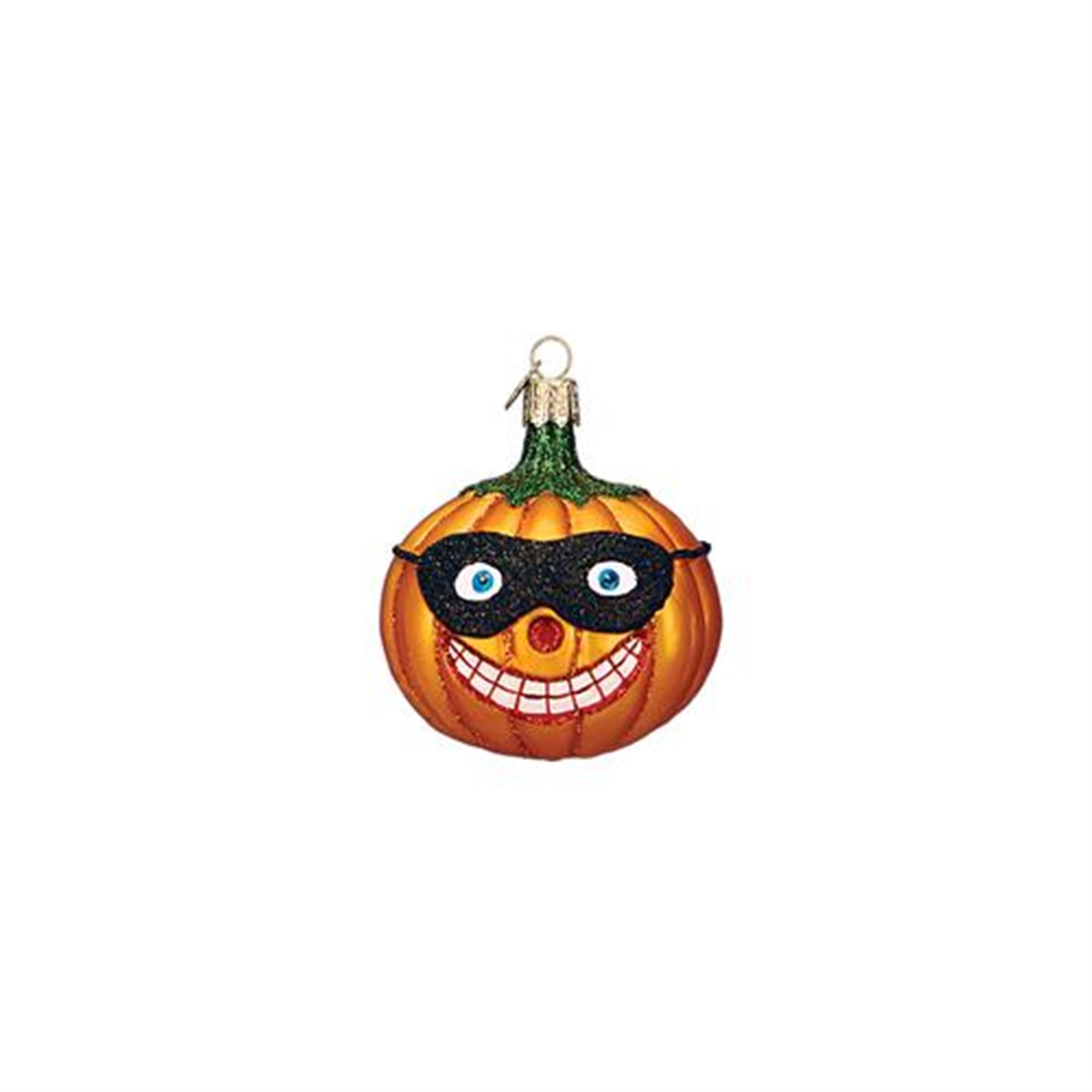 Old World Christmas Glass Blown Ornaments (#26063) Masked Jack O'Lantern, Assorted (2 Pack)