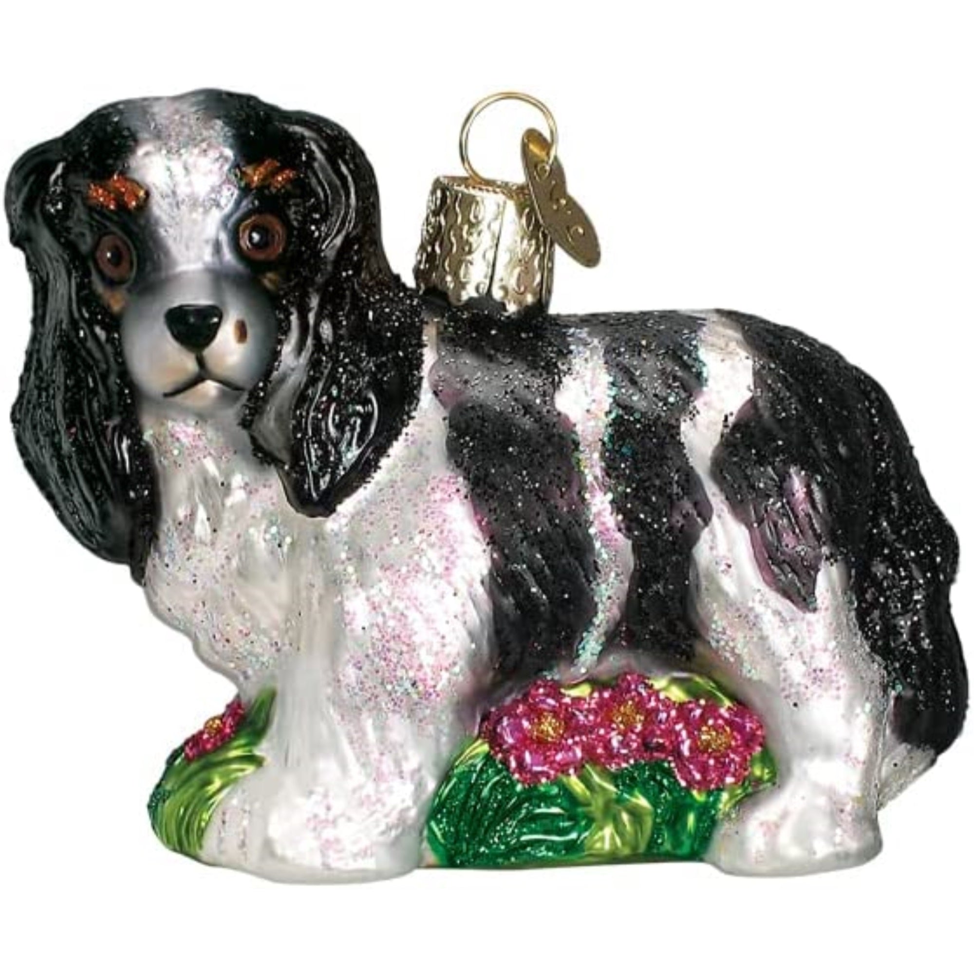 Old World Christmas Blown Glass Ornament for Christmas Tree, King Charles Spaniel