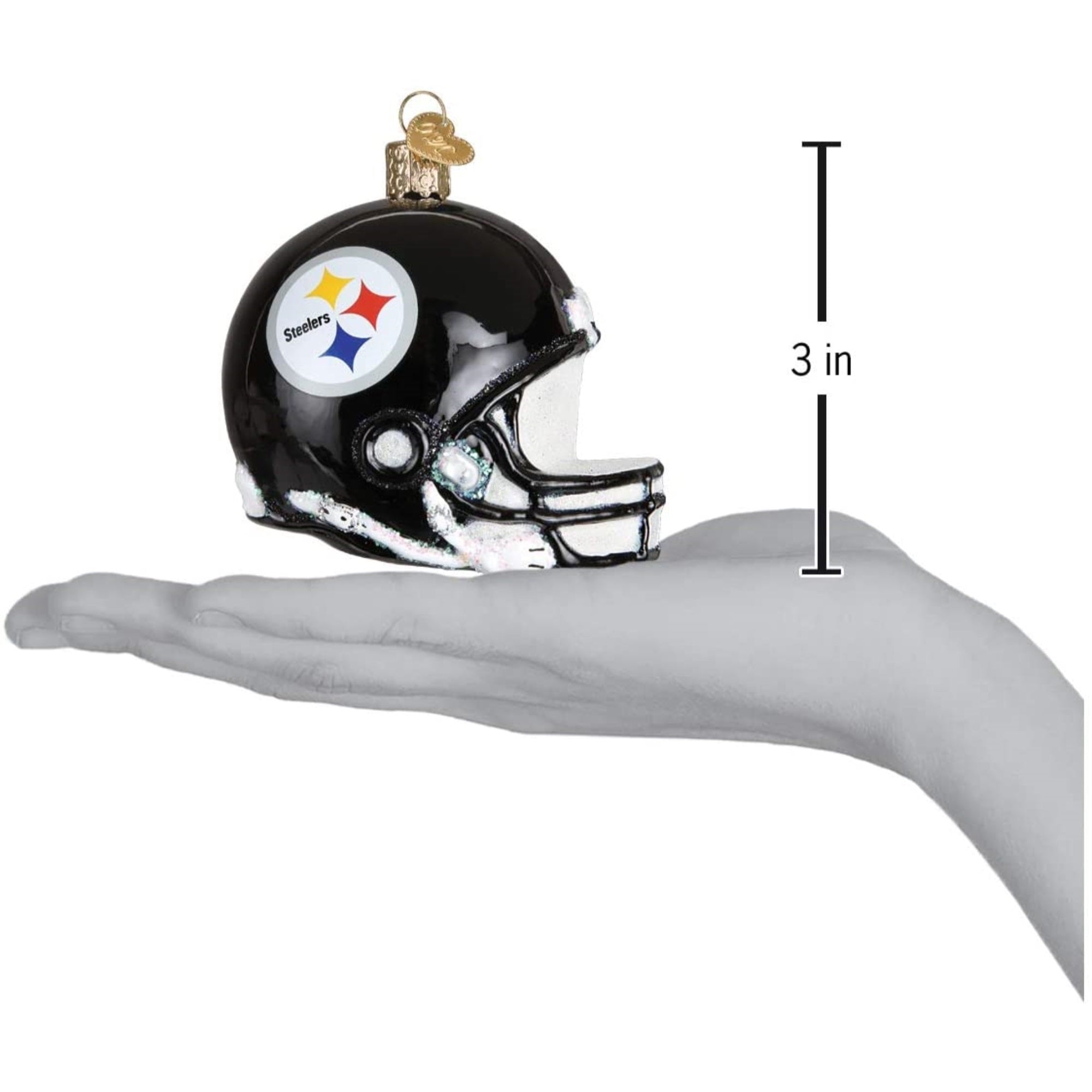 Old World Christmas Blown Glass Ornament for Christmas Tree, Pittsburgh Steelers Helmet