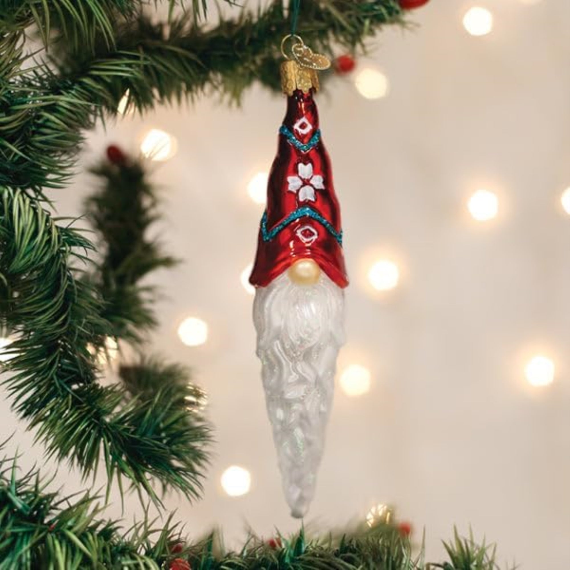 Old World Christmas Blown Glass Ornament for Christmas Tree, Gnomecicle (with OWC Gift Box)