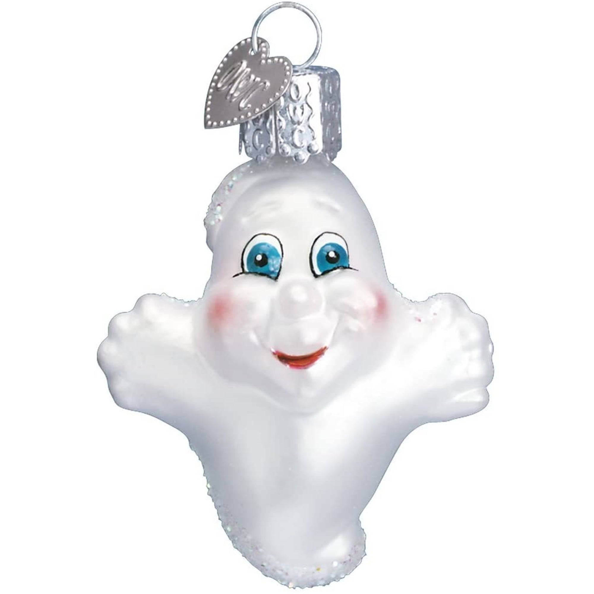 Old World Christmas Glass Blown Miniature Ghost Ornament