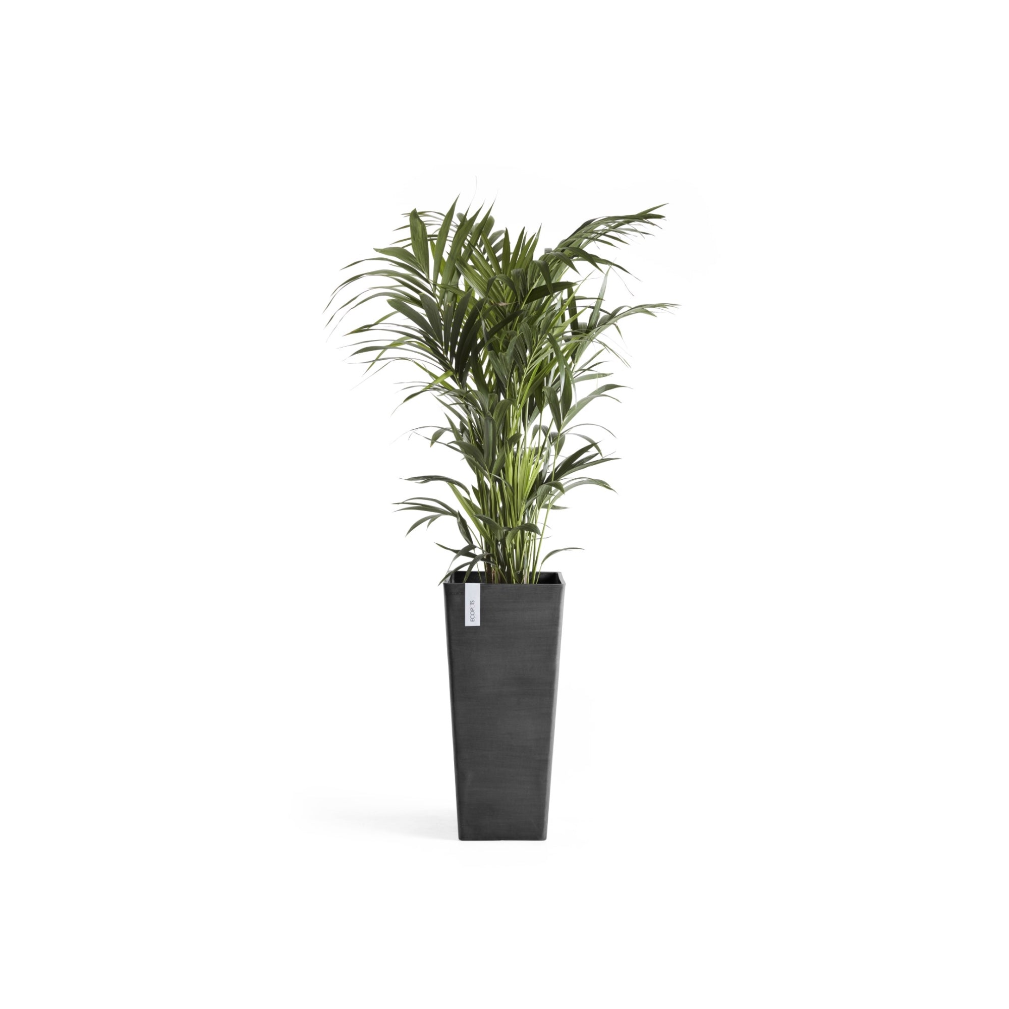 Ecopots Rotterdam High Durable Modern Square Indoor/Outdoor Recycled-Based Composite Flower Planter