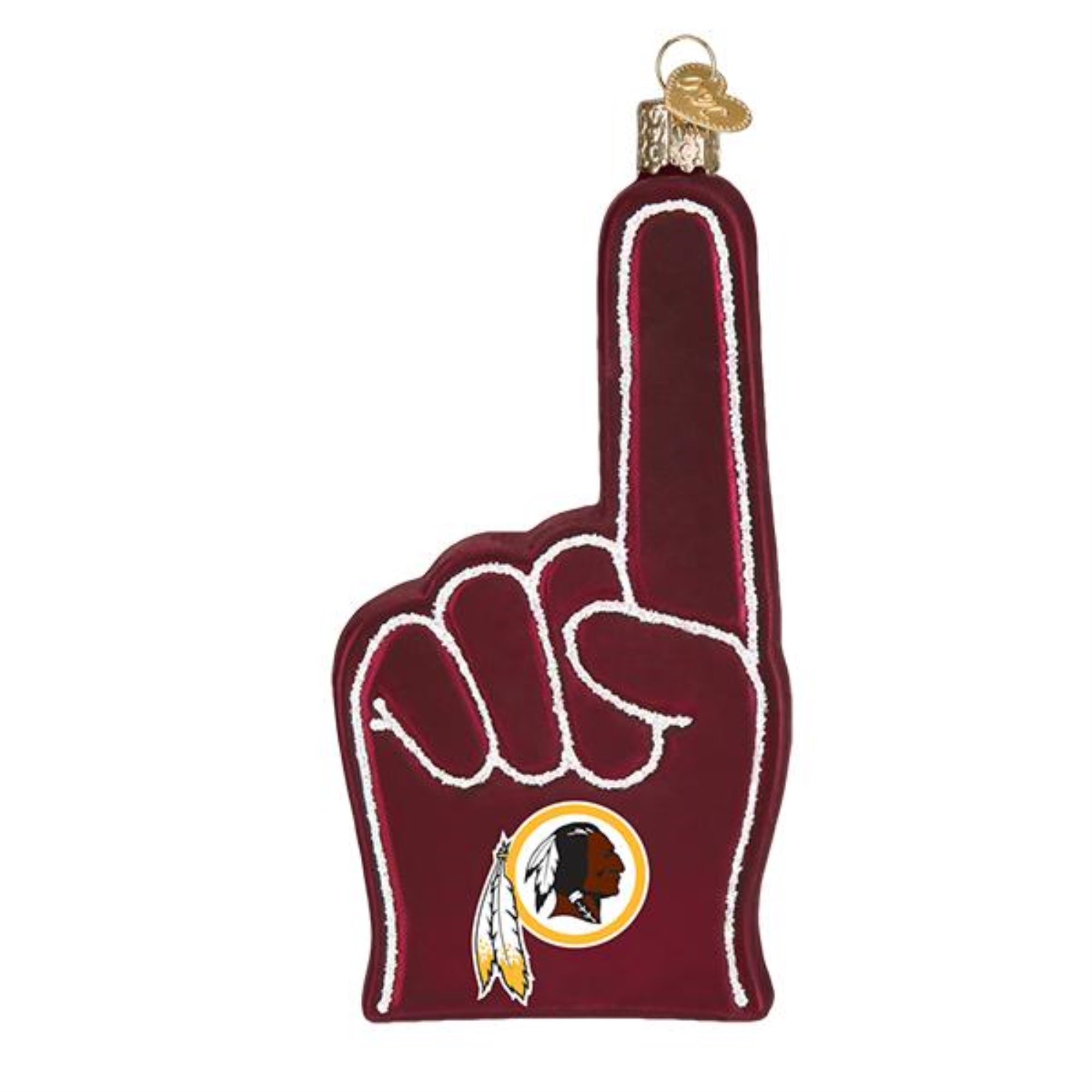 Old World Christmas Washington Redskins Foam Finger Ornament For Christmas Tree